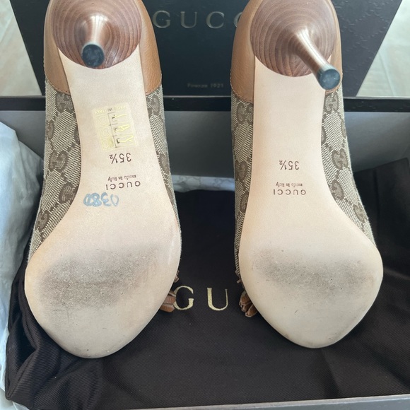 Gucci Horsebit Open Peep Toe Pump Heels Pump 35.5 - Picture 8 of 8